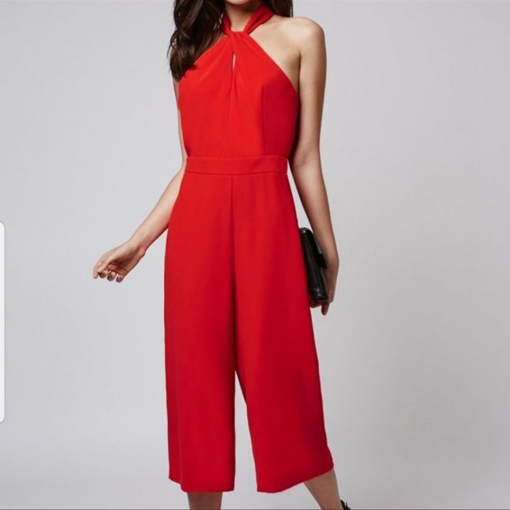 Red Topshop Jumpsuit, Size 2